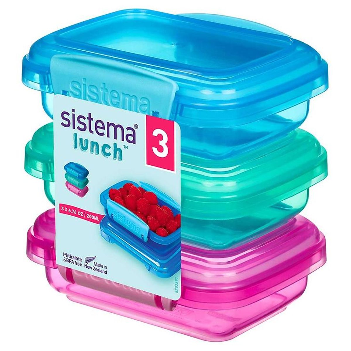 Sistema Madkasser - Lunch Packs - 3-pak - 200 ml - Multi