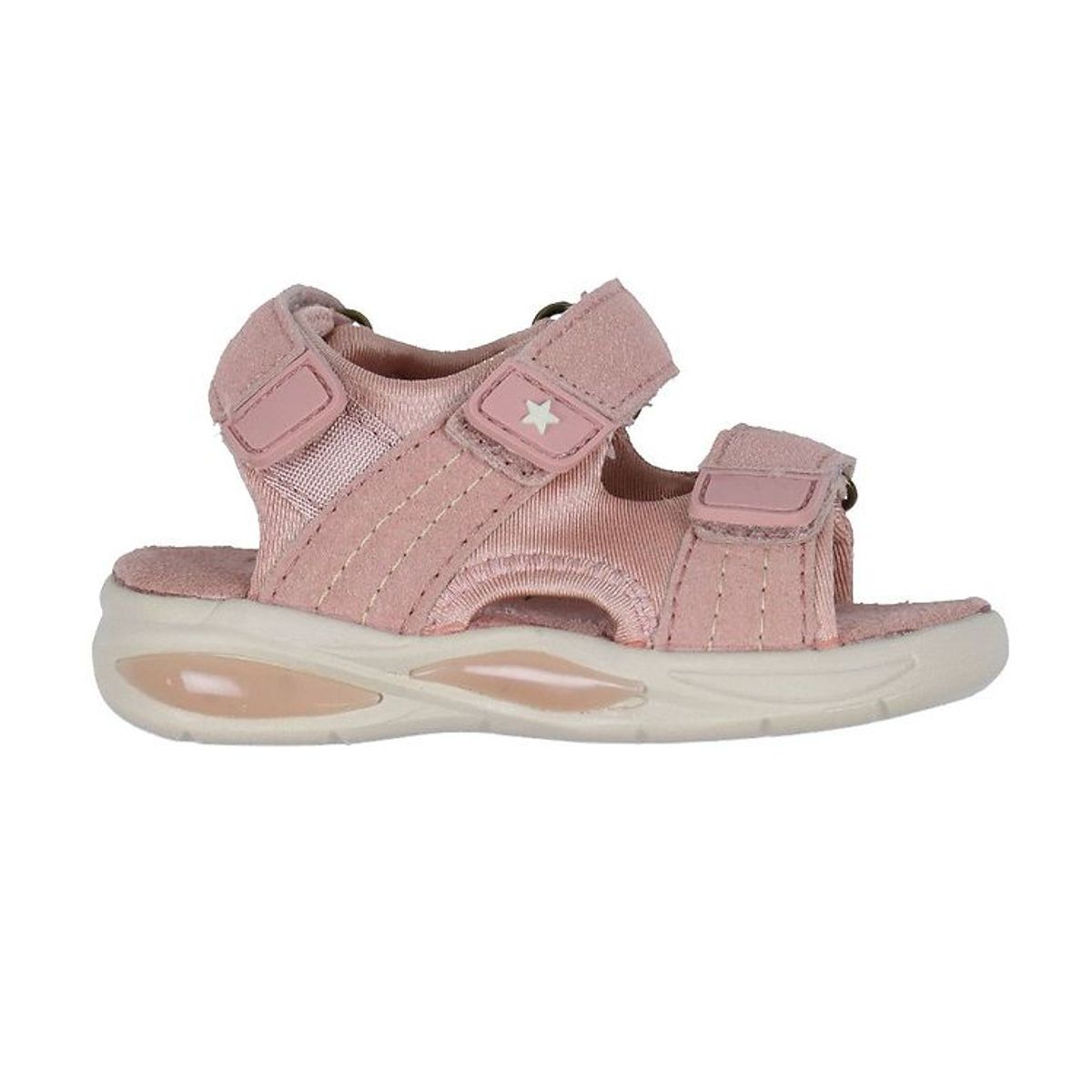 En Fant Sandal m. Velcro - Misty Rose m. Lys