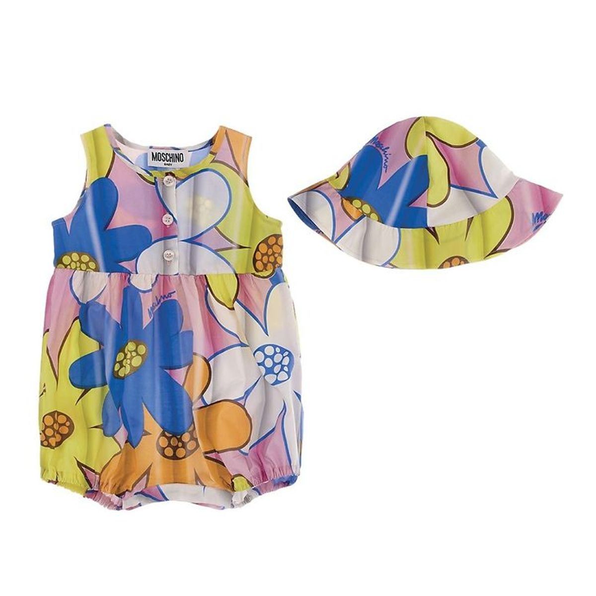 Moschino Sommerdragt/Sommerhat - Pink Flowers