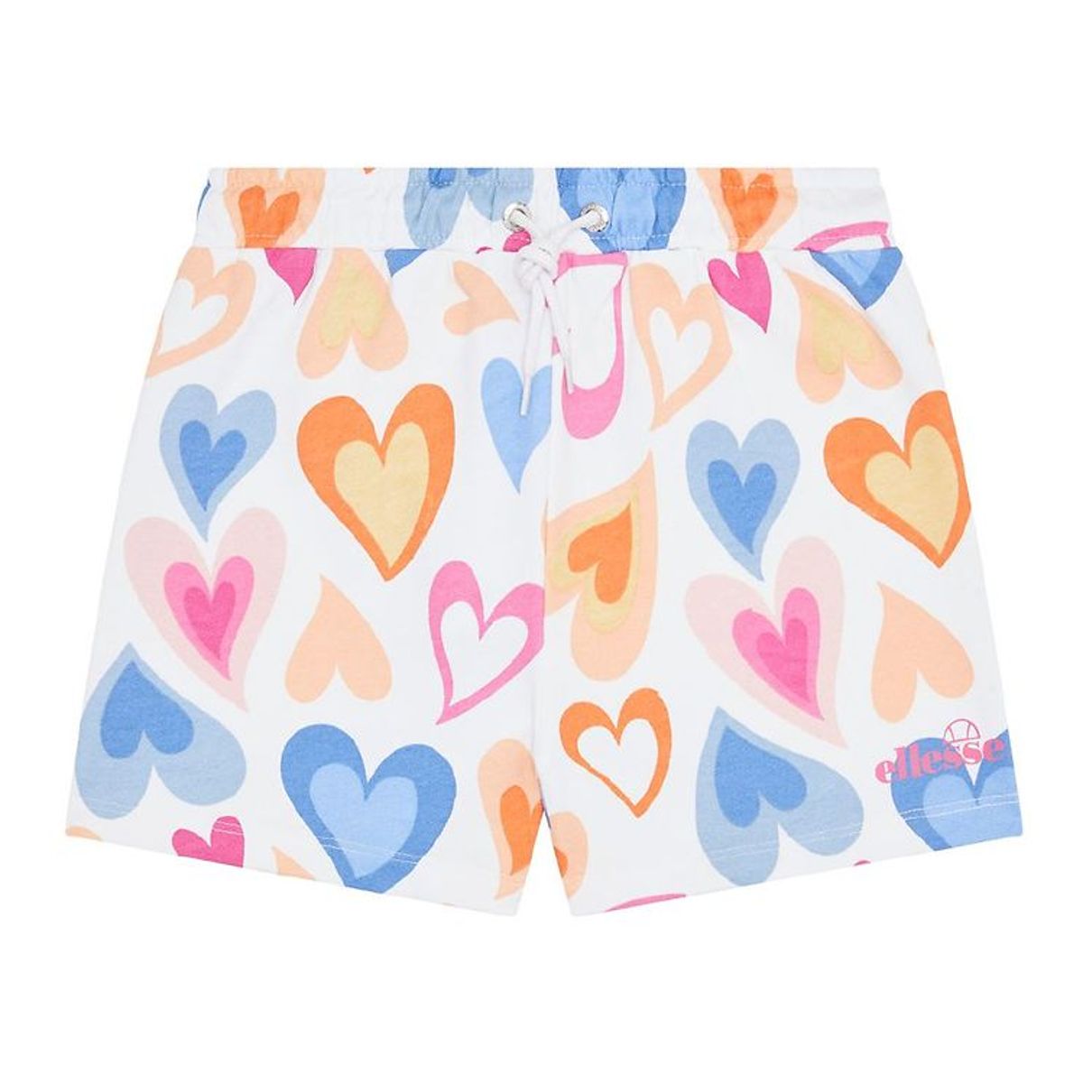 Ellesse Shorts - All Over Print - Hvid m. Multi Hjerter