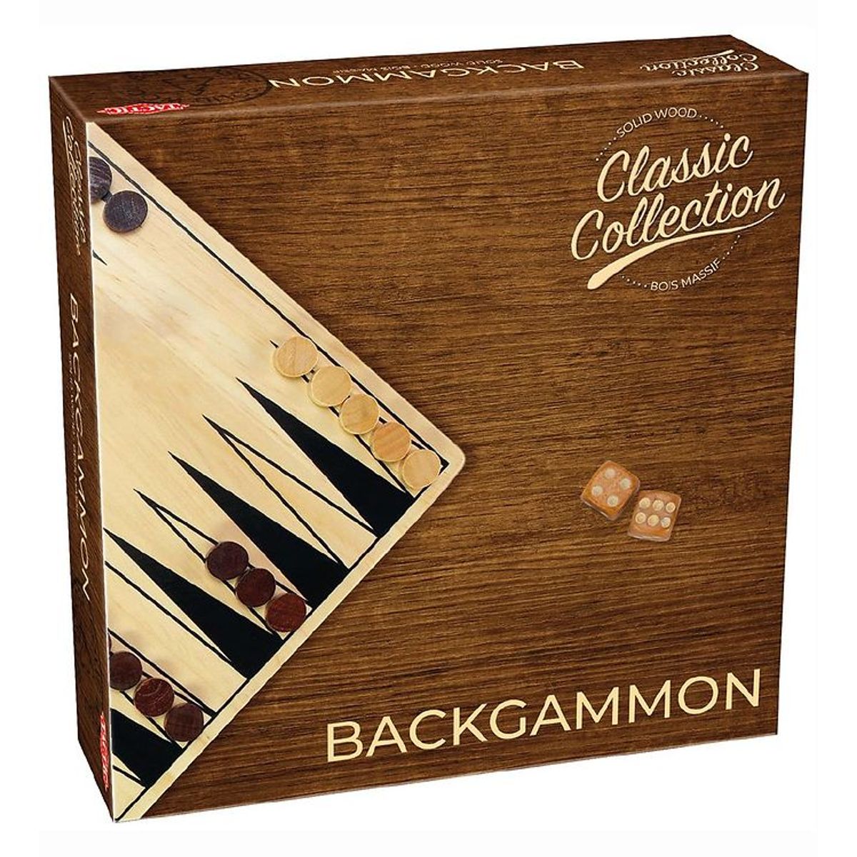 TACTIC Brætspil - Backgammon - Classic Collection - Træ