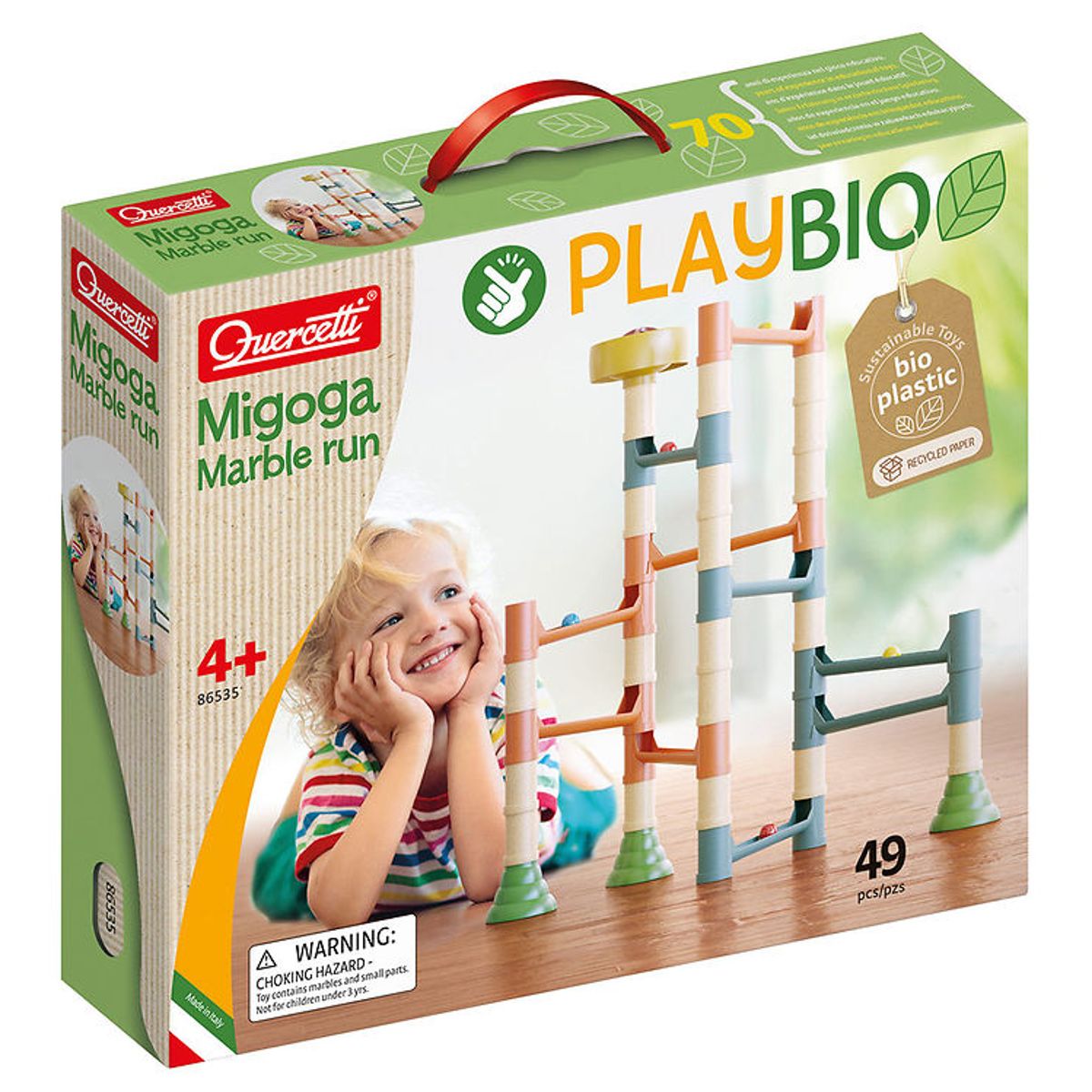 Quercetti Kuglebane - Migoga Marble Run Playbio - 49 Dele - 8653