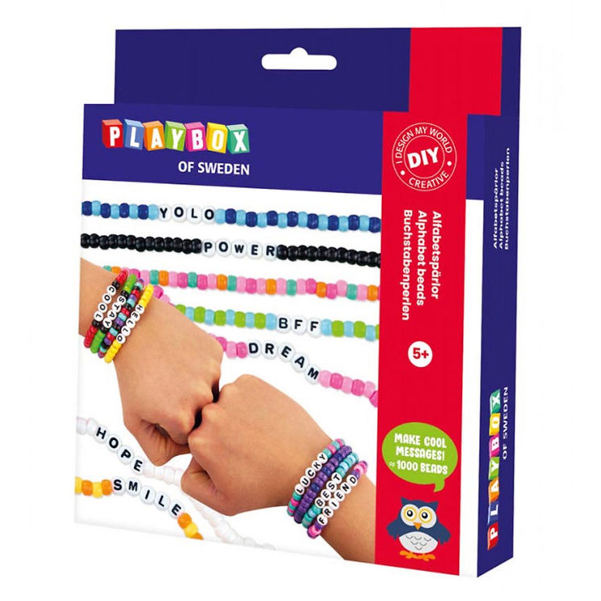 Playbox Armbåndssæt - Alfabet Perler