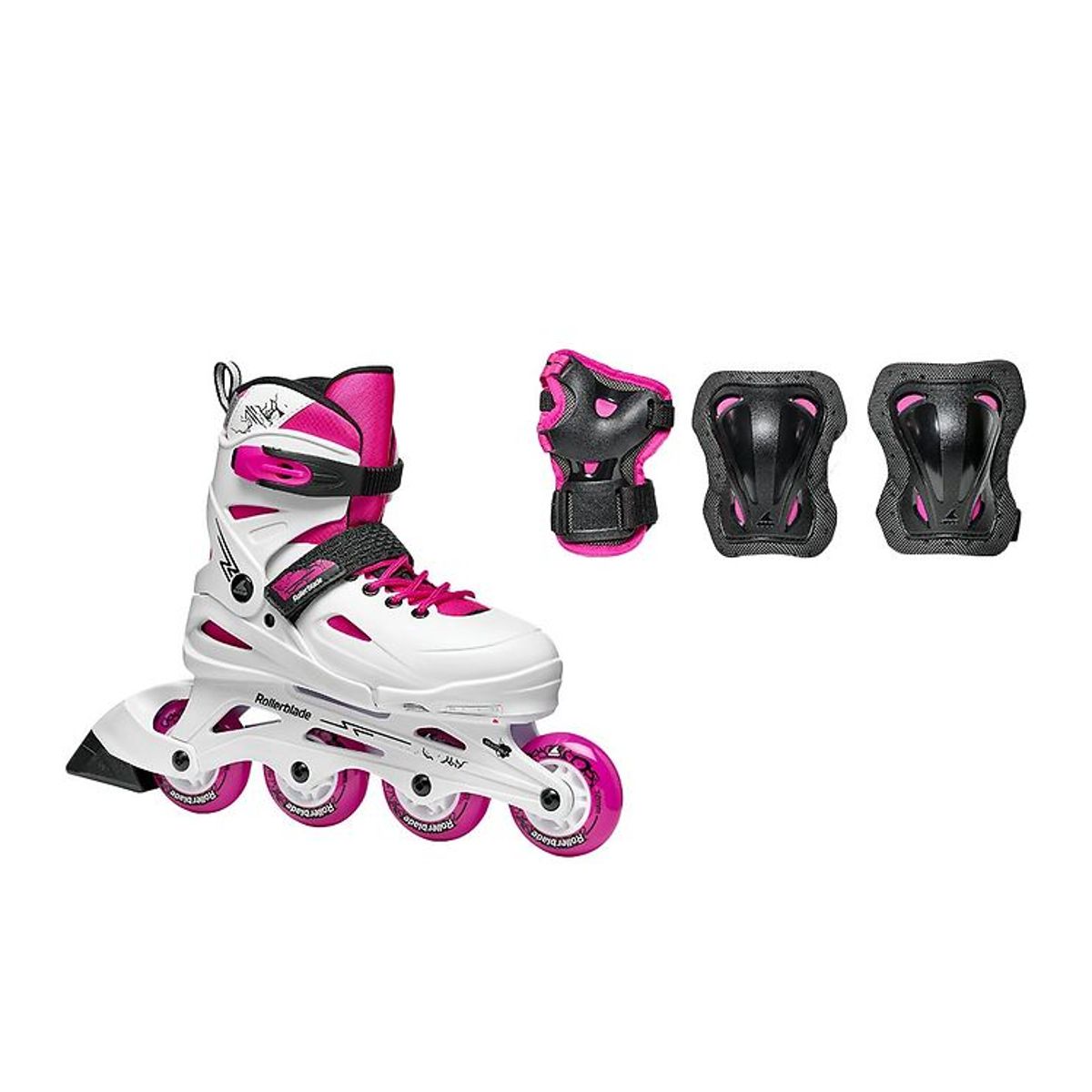 Rollerblade Rulleskøjtesæt - Fury Combo - Hvid/Pink