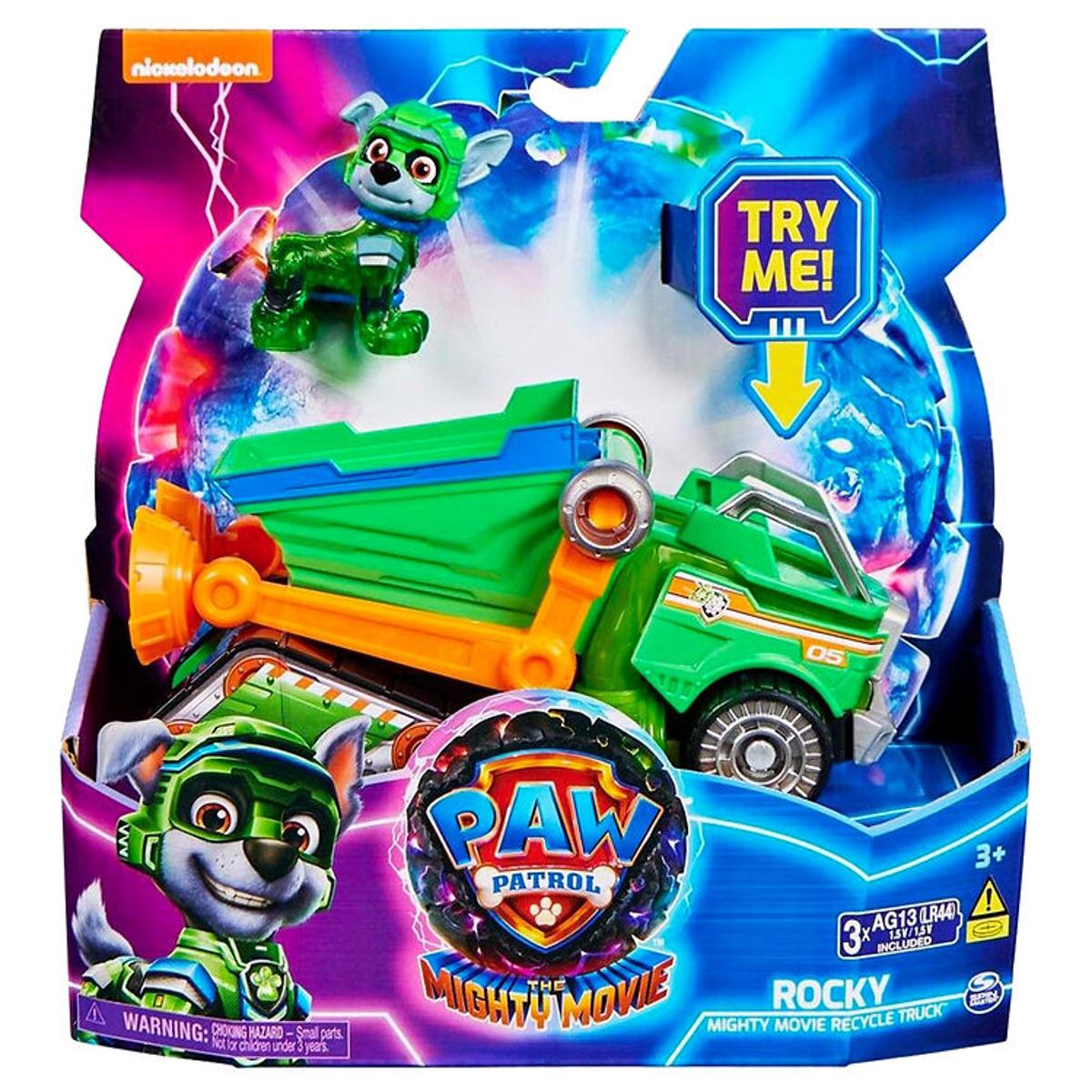 Paw Patrol Legetøjsbil m. Lyd/Lys - 17 cm - Movie 2 - Rocky Migh