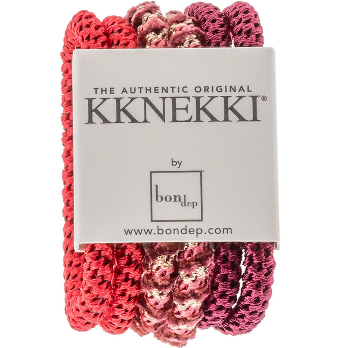 Kknekki Hårelastikker - Slim - 6-pak - Bordeaux/Rosa/Fuchsia