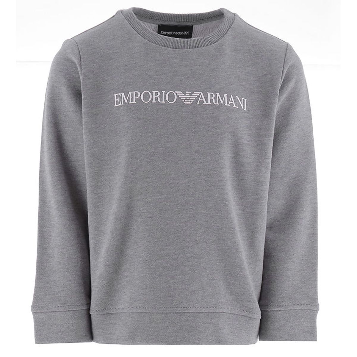 Emporio Armani Sweatshirt - Gråmeleret m. Hvid