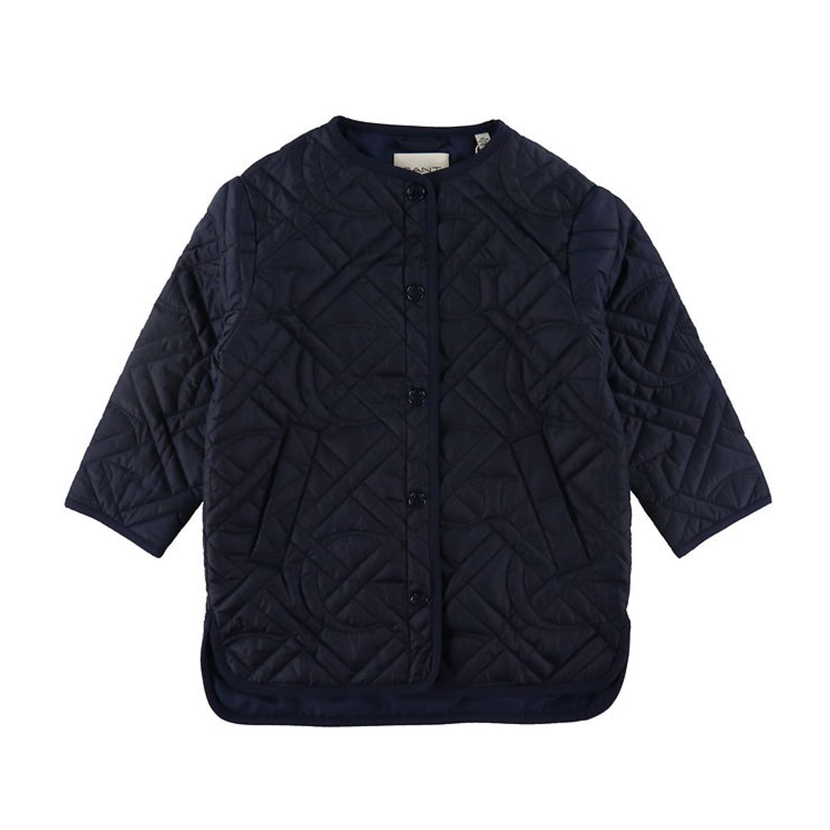 GANT Termofrakke - Monogram Quilted - Evening Blue