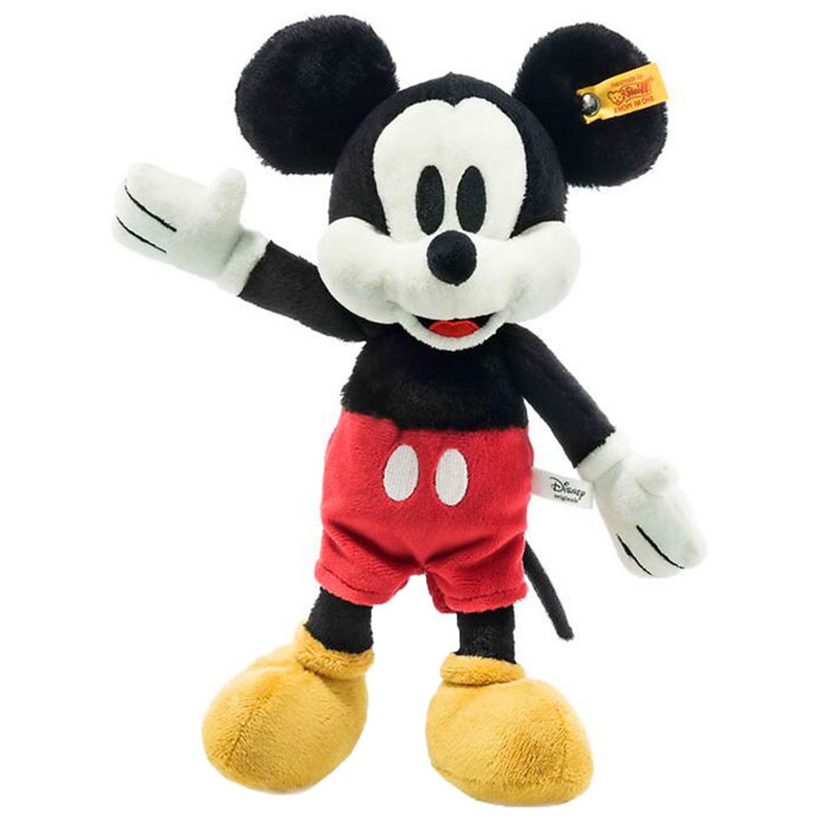 Steiff Bamse - 31 cm. - Mickey Mouse - Sort/Rød