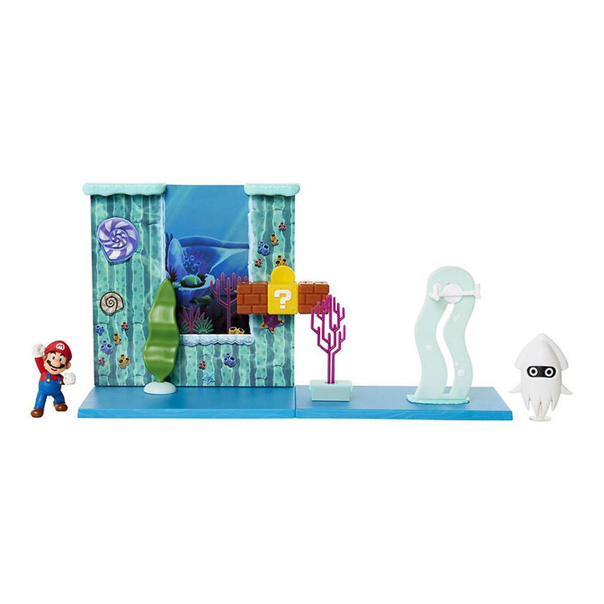 Super Mario Legesæt - Deluxe Underwater Playset - 10 Dele