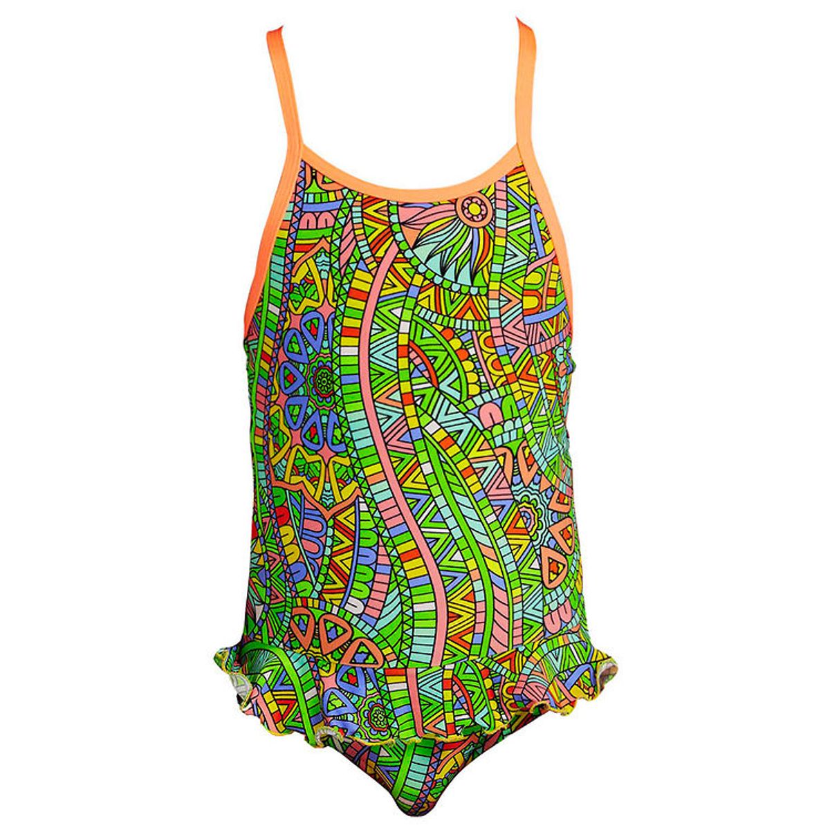 Funkita Badedragt - UV50+ - Belted Frill - Minty Mixer