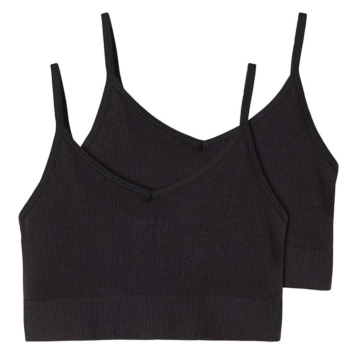 LMTD Bralette - 2-pak - Noos - NlfKailey - Sort