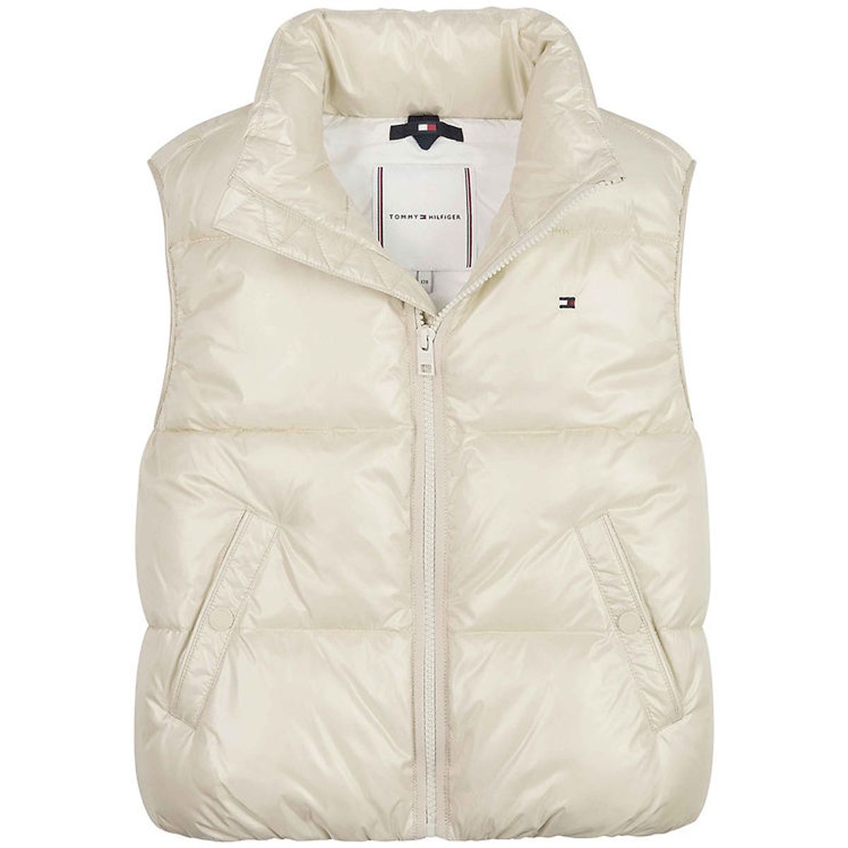 Tommy Hilfiger Dynevest - Glossy Short Puffer - Classic Beige