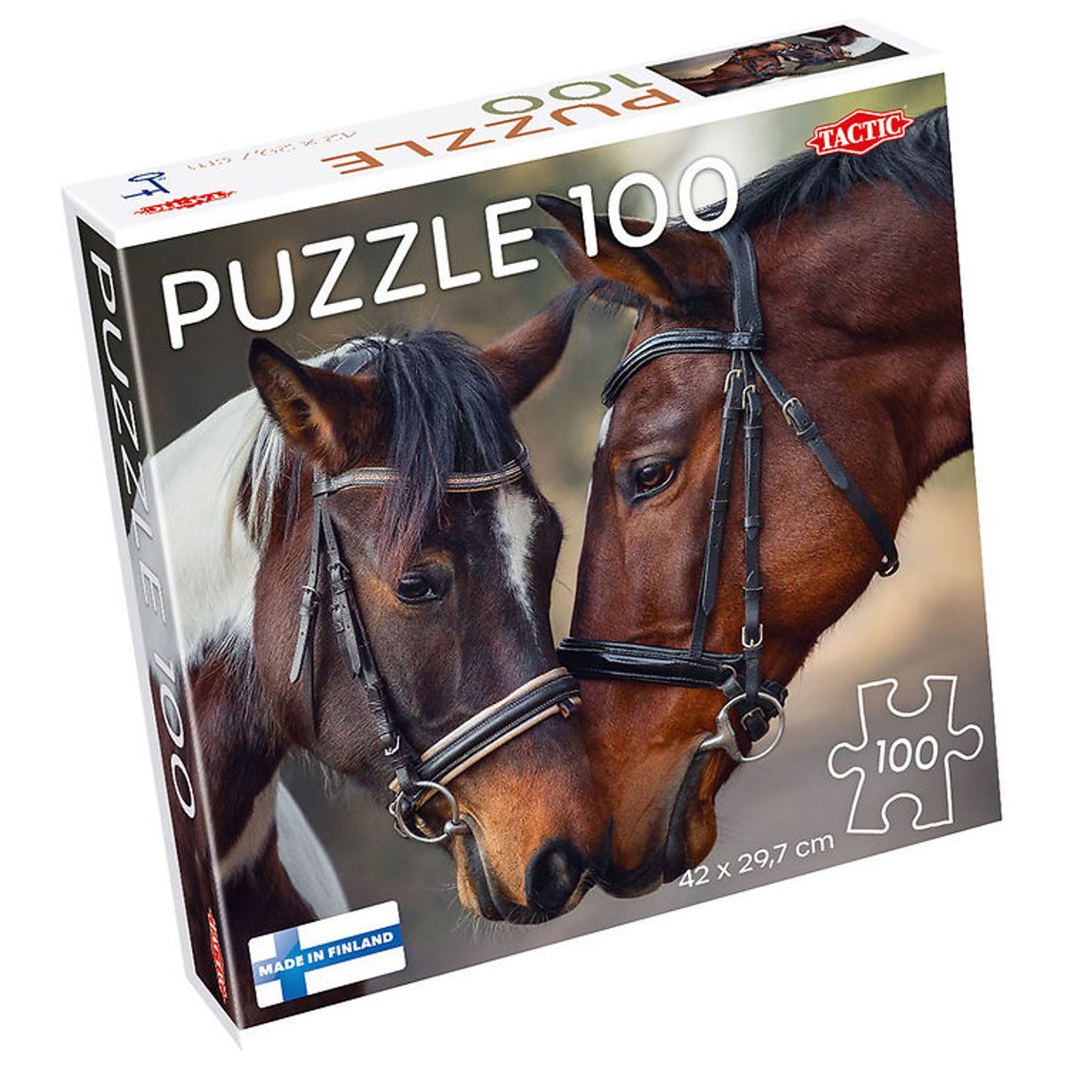 TACTIC Puslespil - Horses in Love - 100 Brikker