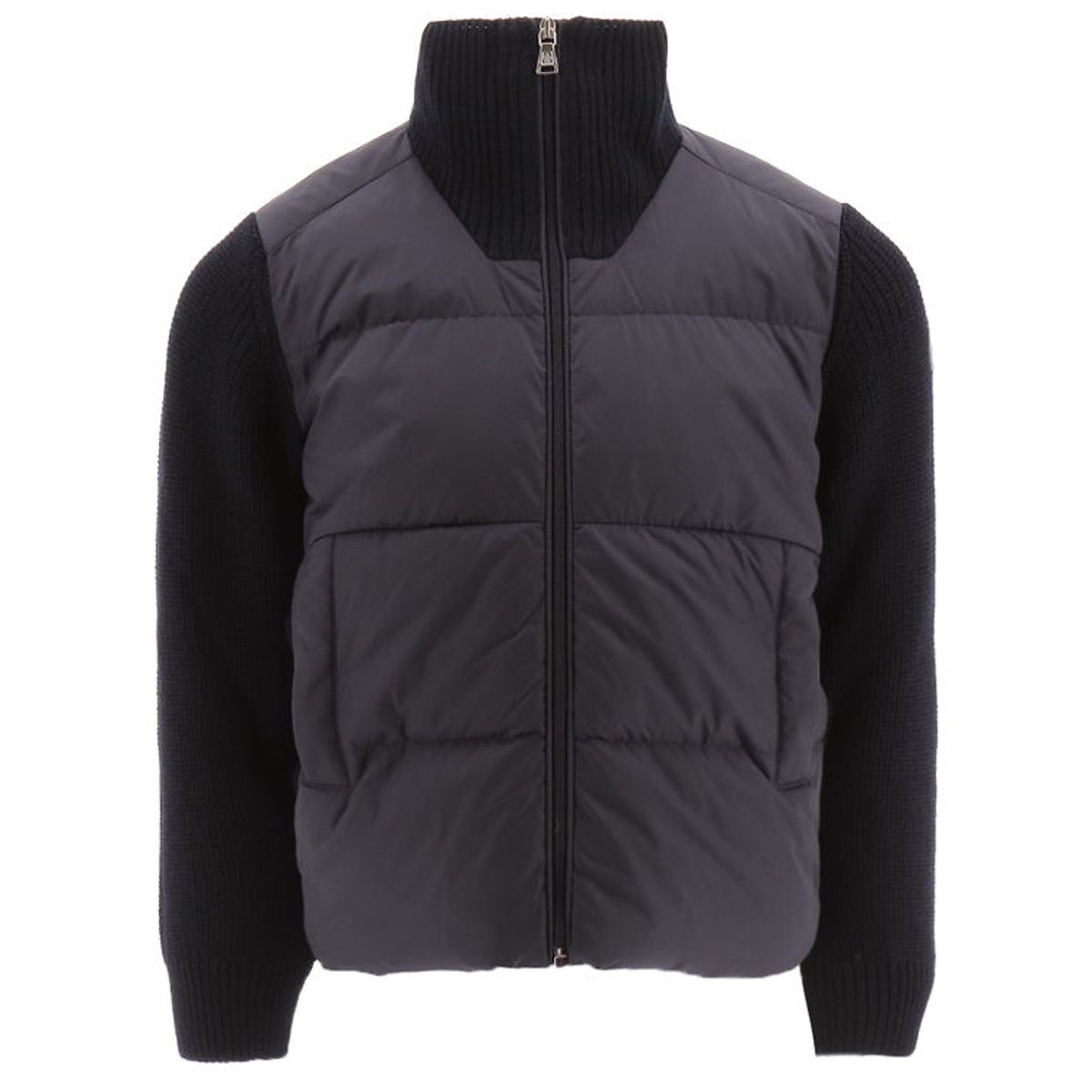 Moncler Cardigan - Uld/Dun - Dark Navy