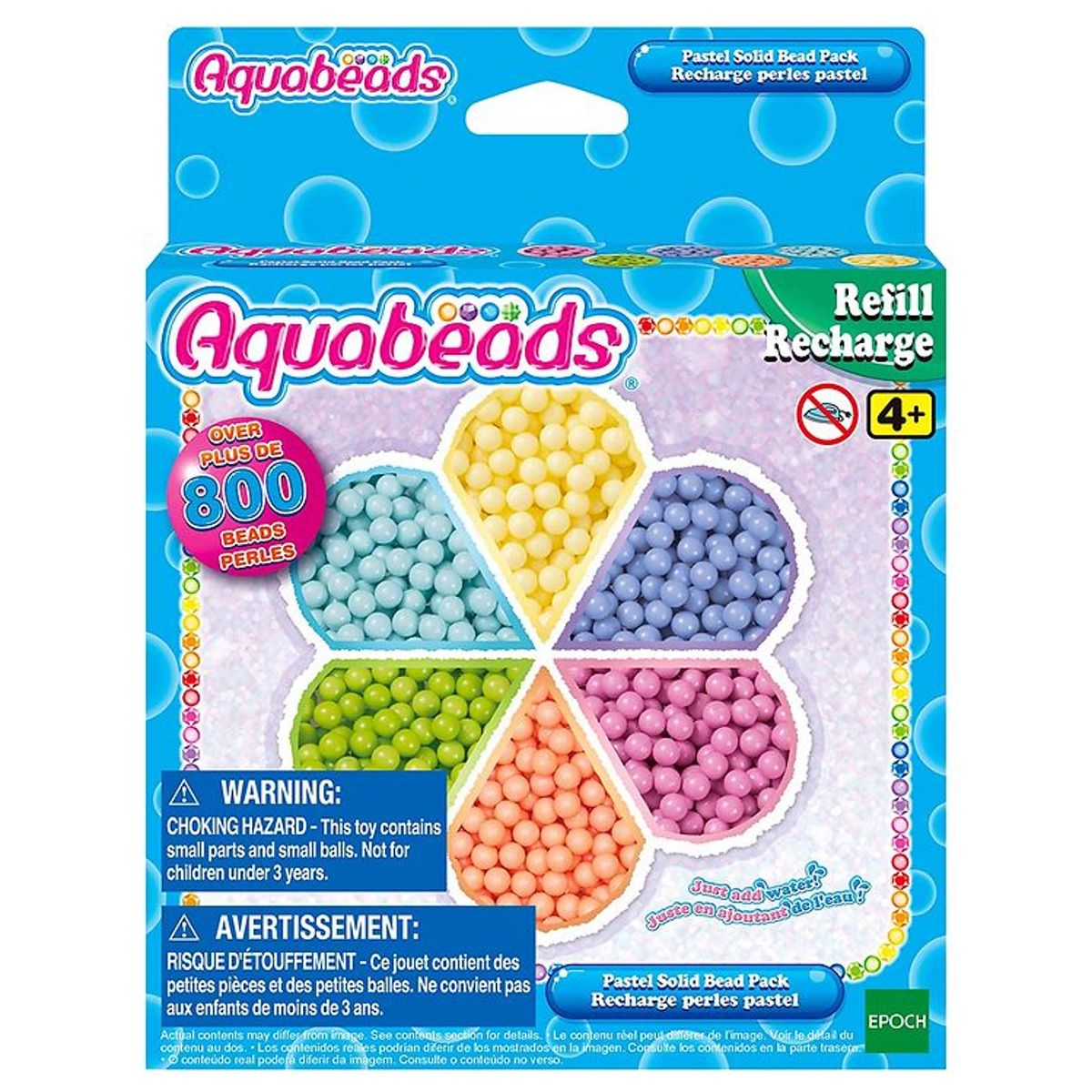 Aquabeads Perler - 800+ stk. - Pastel Solid Bead Pack