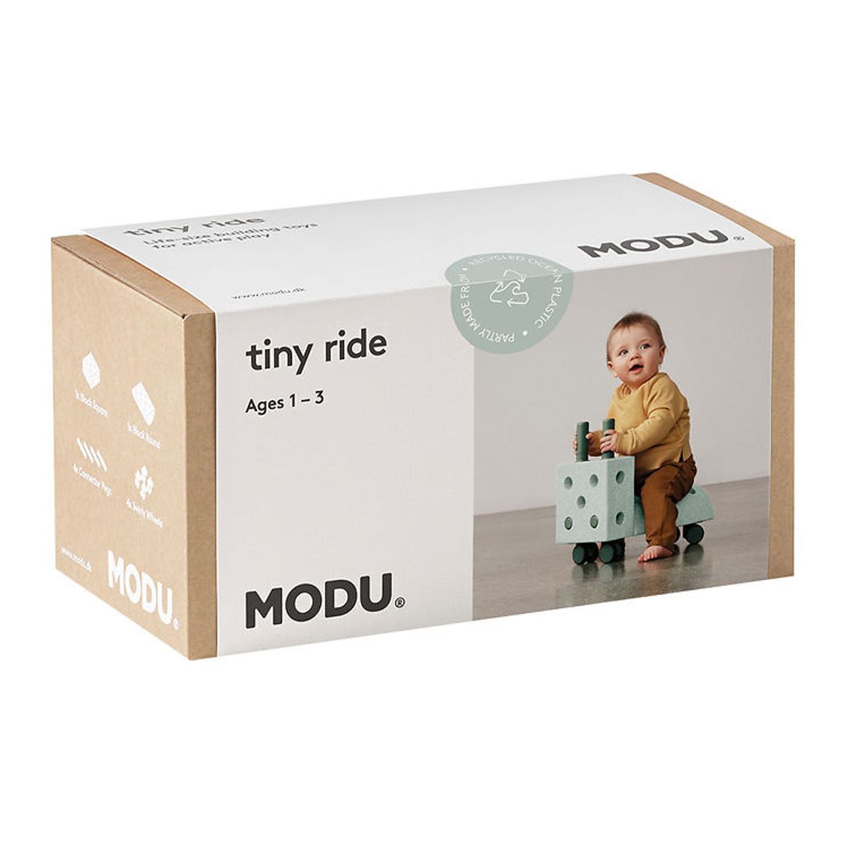 MODU Gåvogn - Tiny Ride - 10 Dele - 40x20x36 cm - Ocean Mint/For