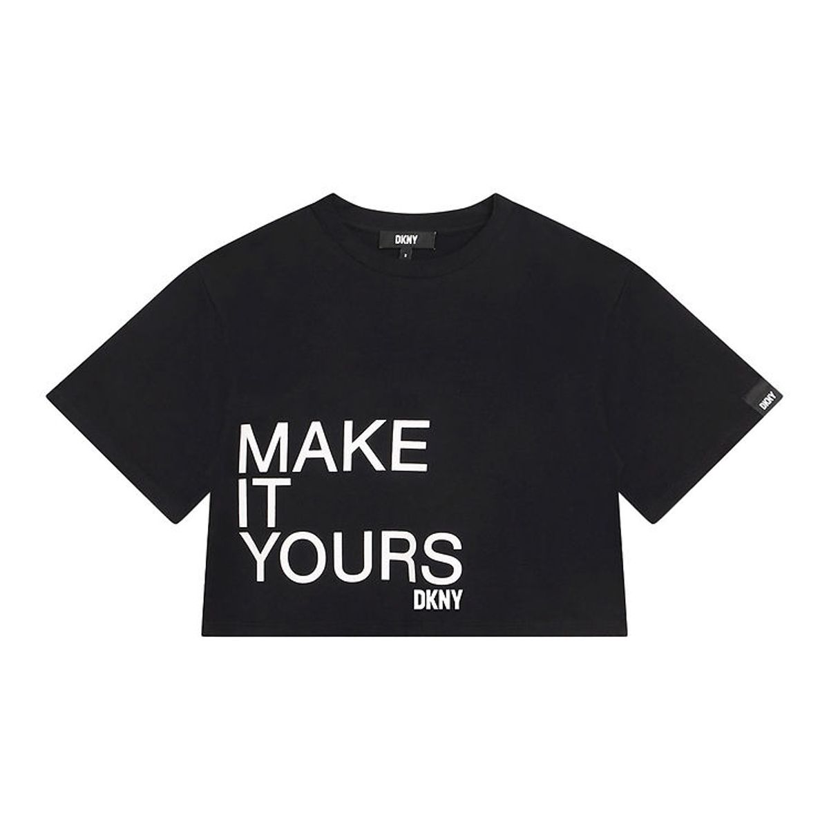 DKNY T-shirt - Cropped - Sort m. Hvid