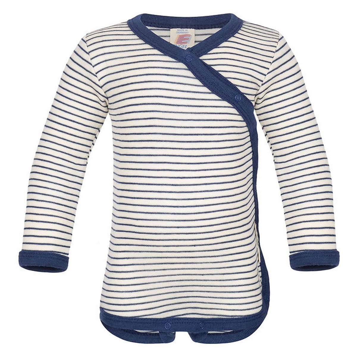 Engel Slå-Om Body l/æ - Uld/Silke - Natural/Navy Blue