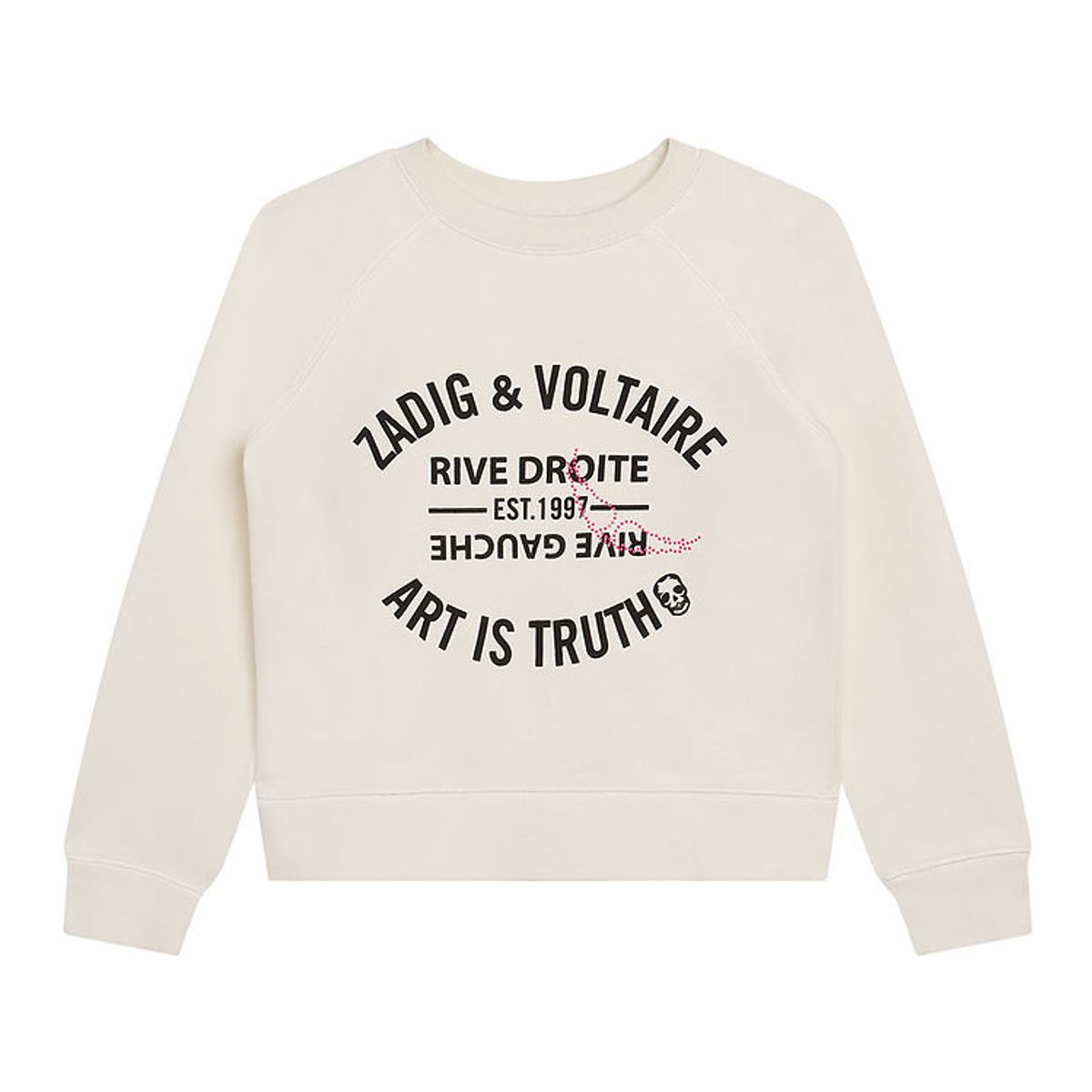 Zadig & Voltaire Sweatshirt - Ivory m. Tekst