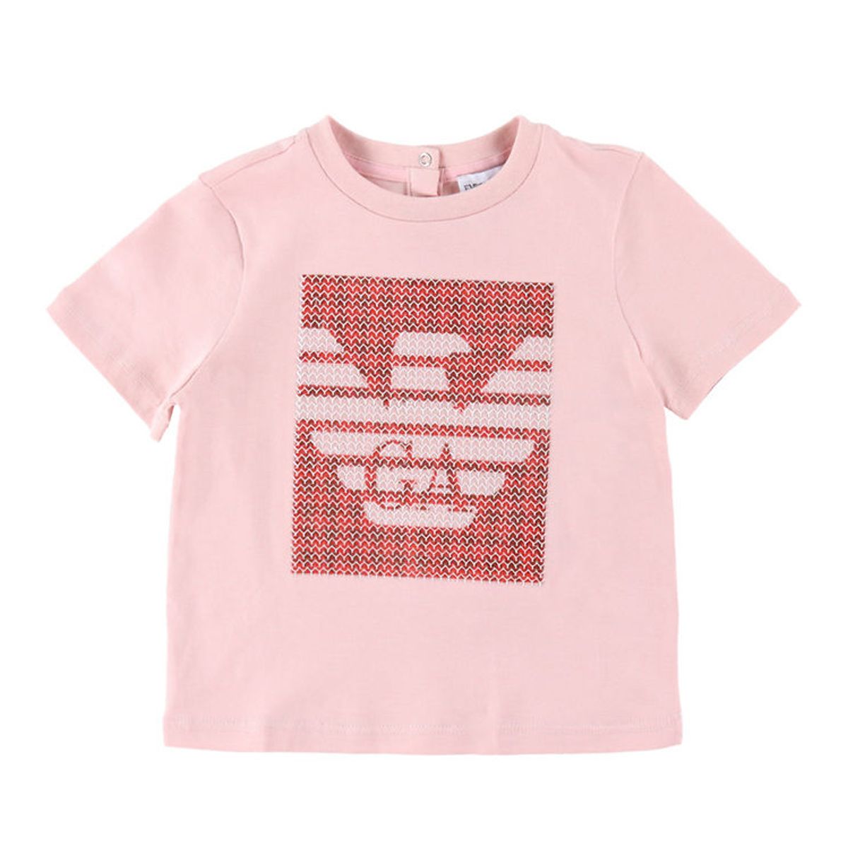 Emporio Armani T-shirt - Rosa/Rød m. Pailletter