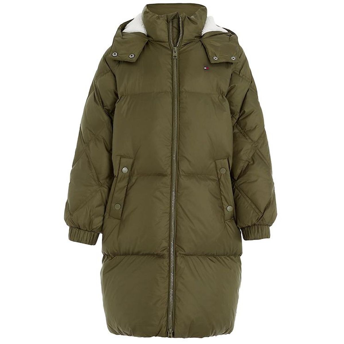 Tommy Hilfiger Dunfrakke - Drab Olive Green