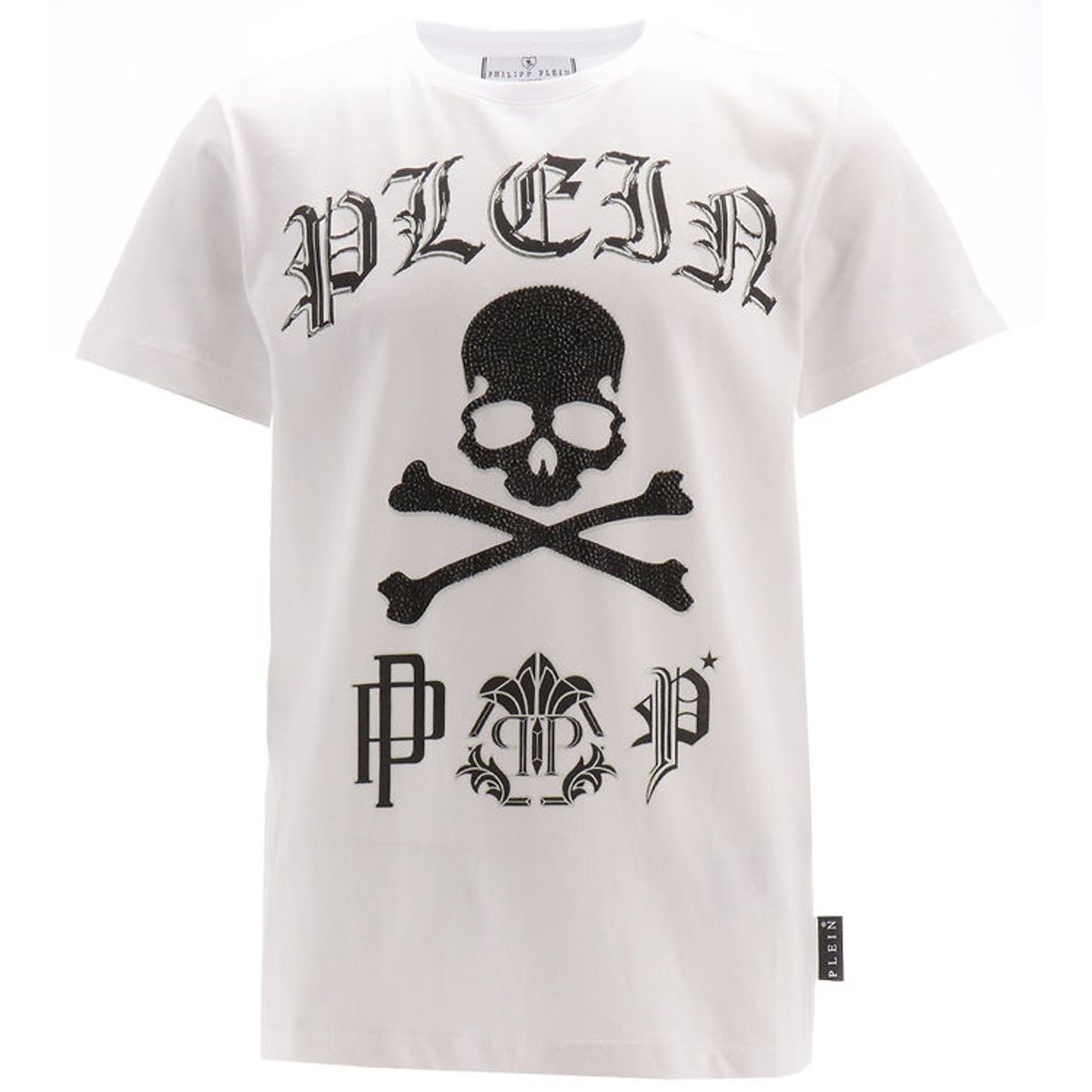 Philipp Plein T-shirt - Hvid m. Sort/Similisten