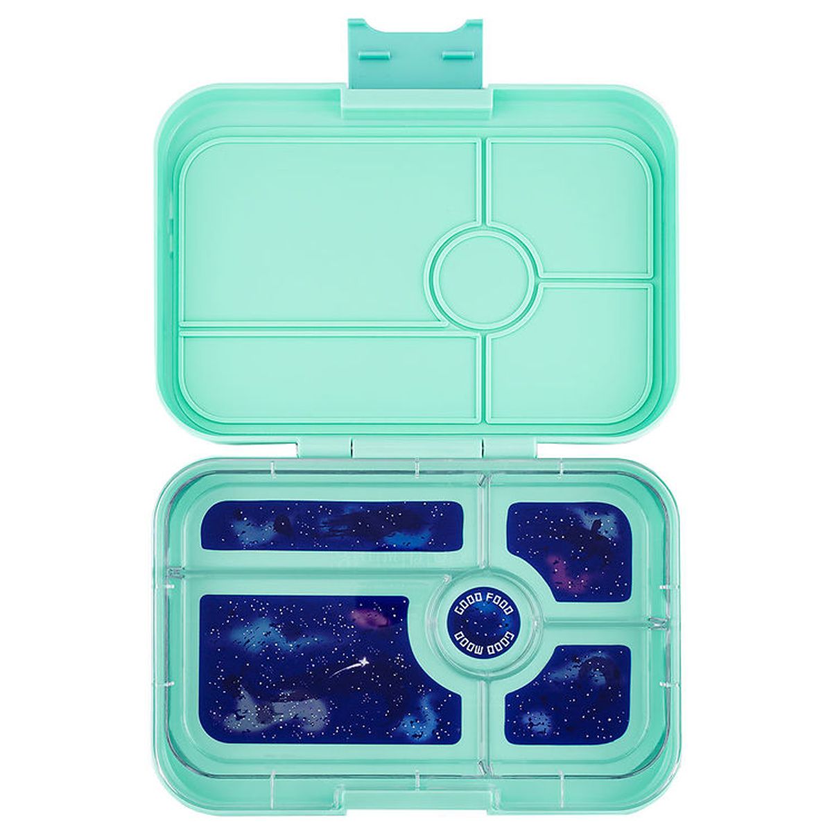 Yumbox Madkasse m. 5 Rum - Bento Tapas - Bali Aqua/Galaxy