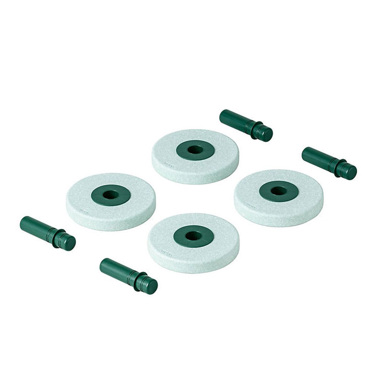 MODU 4x Foam Wheels - 4-pak - Ocean Mint/Forrest Green