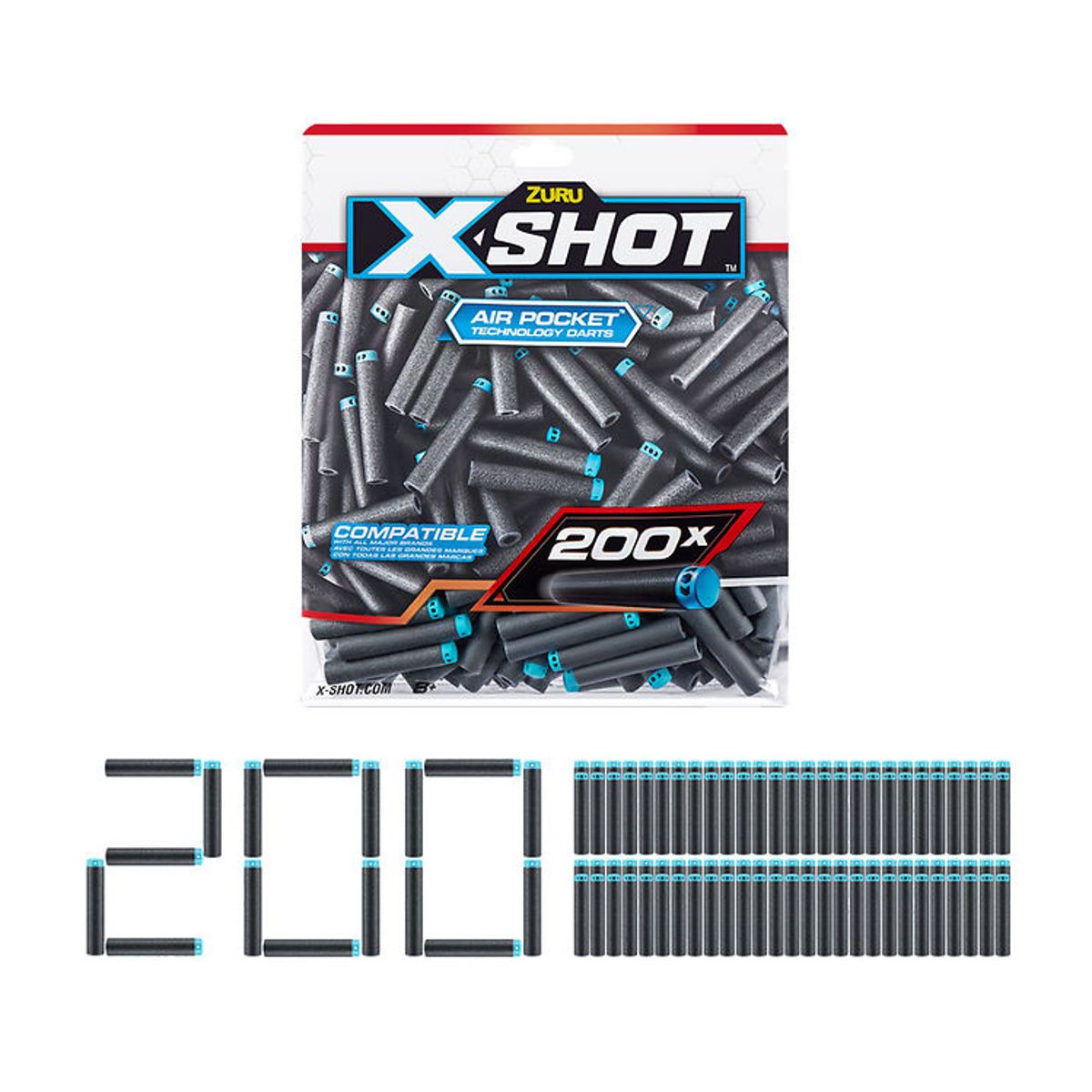 X-SHOT Skumpile - 200 stk. - Refill Pack