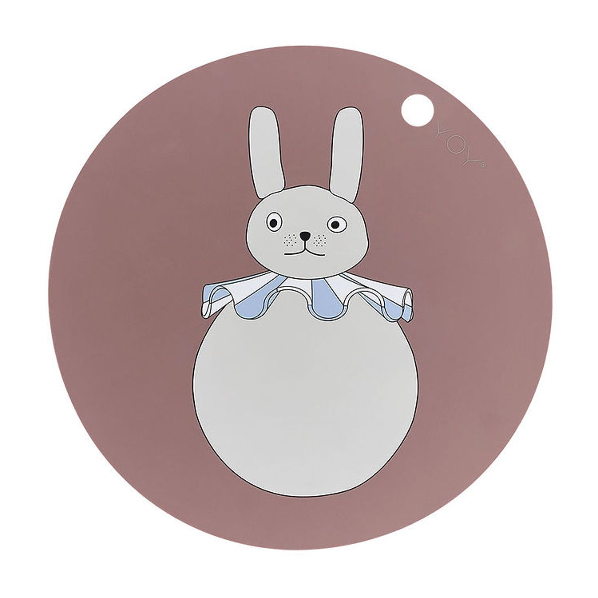 OYOY Dækkeserviet - Silikone - Rabbit Pompom - Clay