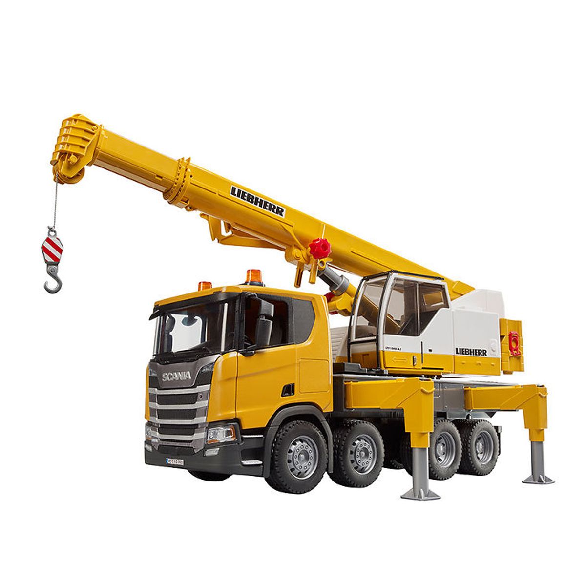 Bruder Arbejdsmaskine - Scania Super 560R Liebherr Kranbil m. Ly