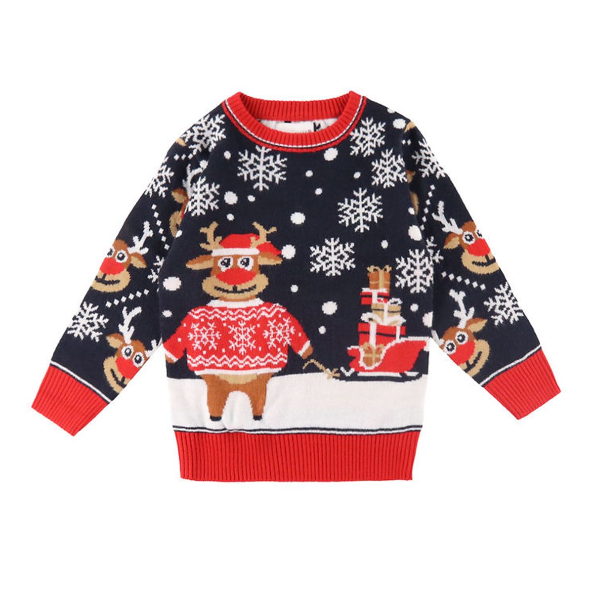 Jule-Sweaters Bluse - The Bringing Christmas Gifts Sweater - Nav