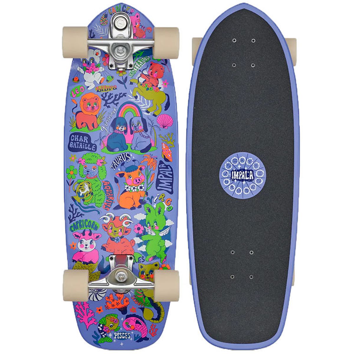 Impala Skateboard - Neptune Surf Skate - 30" - Char Bataille