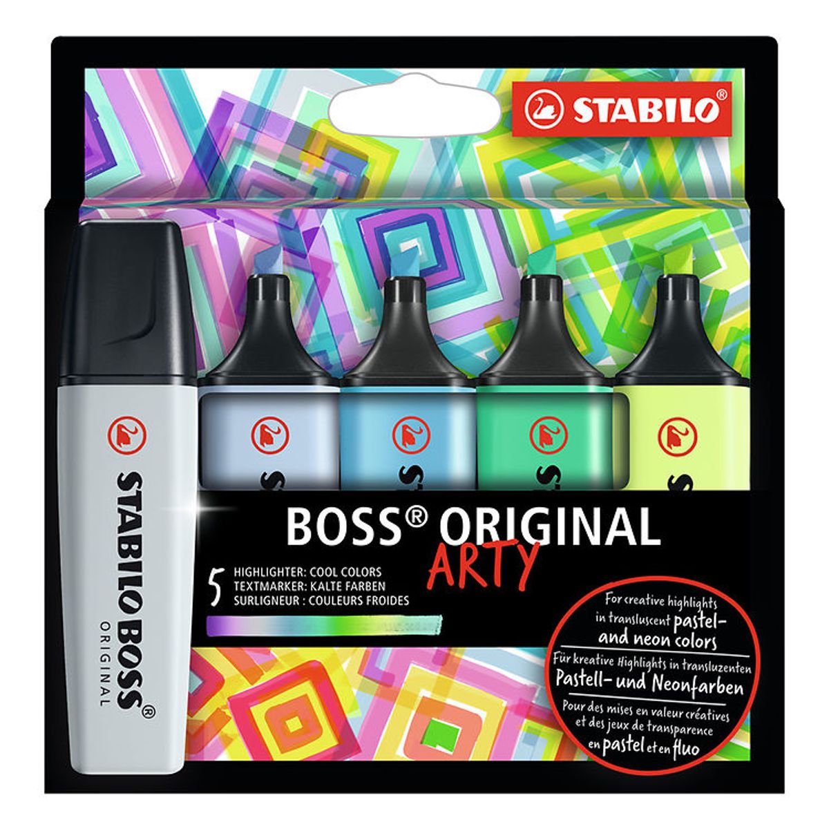 Stabilo Overstregningstuscher - Boss - 5 stk. - Pastel/Neon