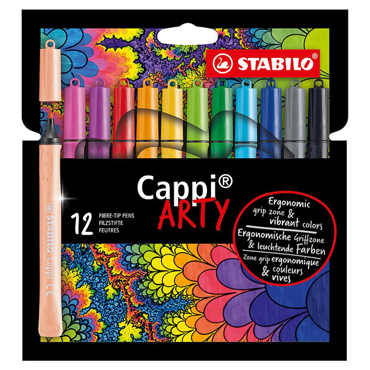 Stabilo Tuscher - Cappi Arty - 12 Stk. - Multifarvet