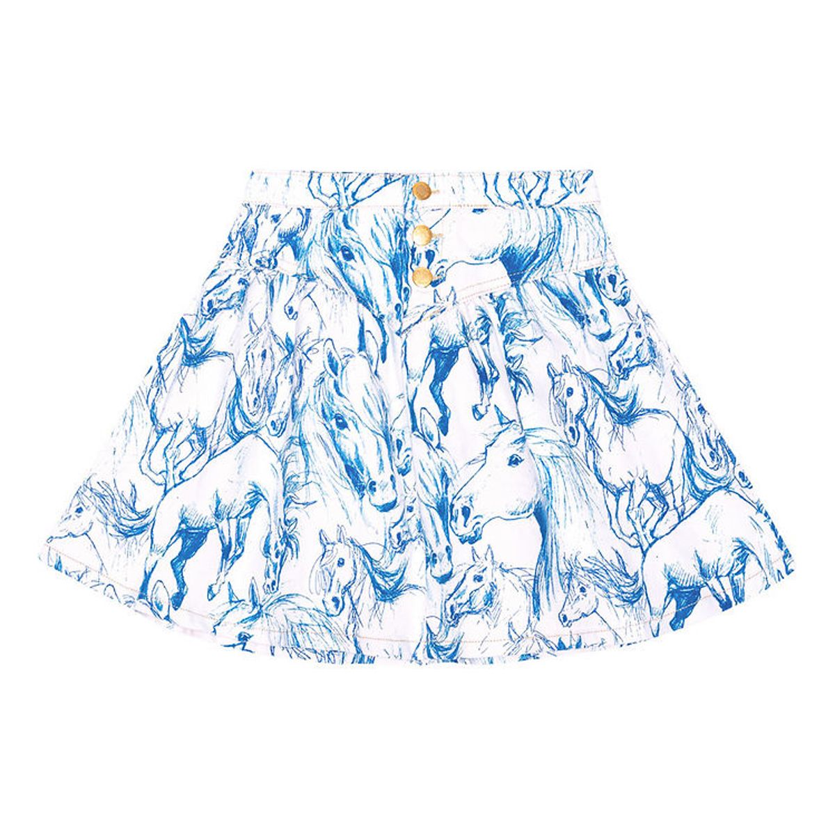 Molo Nederdel - Denim - Betsy - Blue Horses