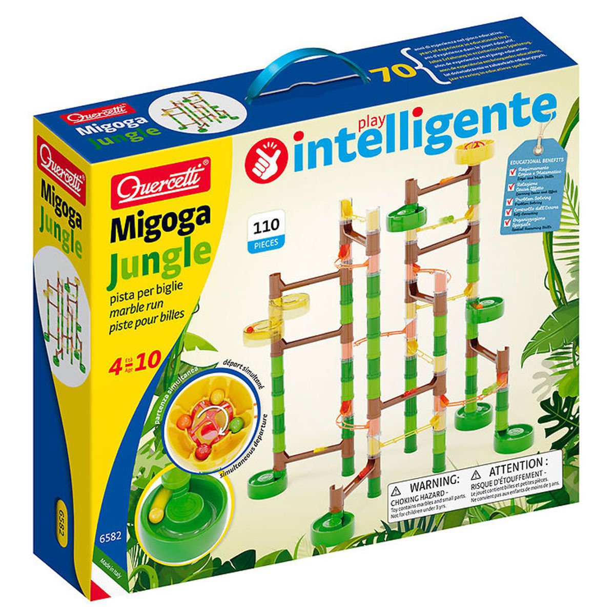 Quercetti Kuglebane - Migoga Jungle Marble Run - 108 Dele - 6582