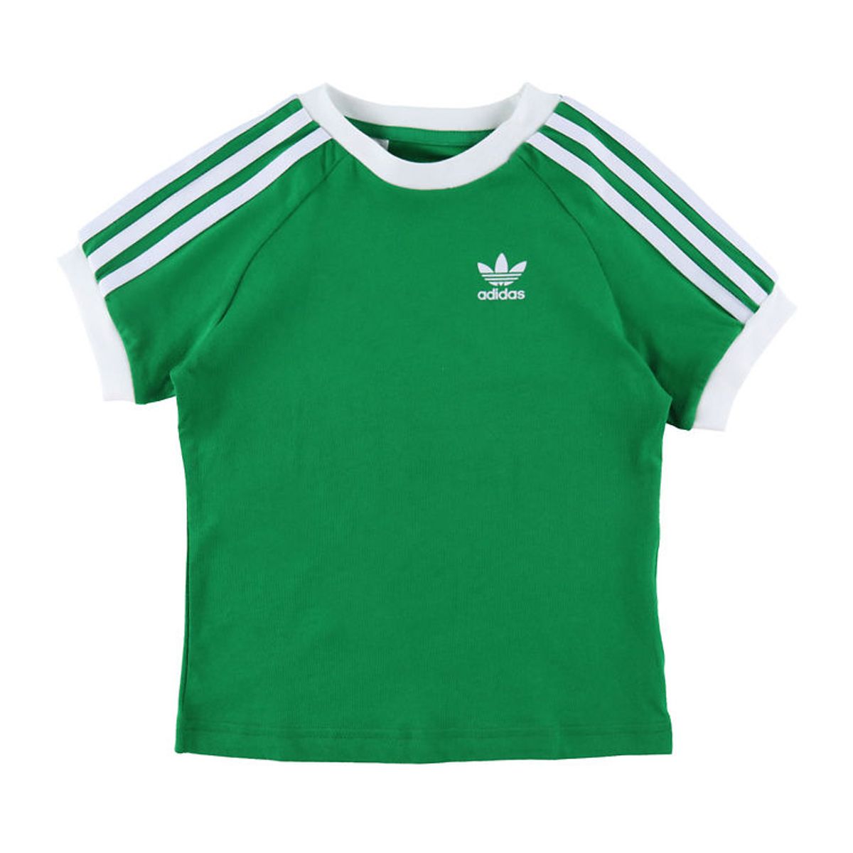 adidas Originals T-shirt - 3 Stripes - Grøn/Hvid