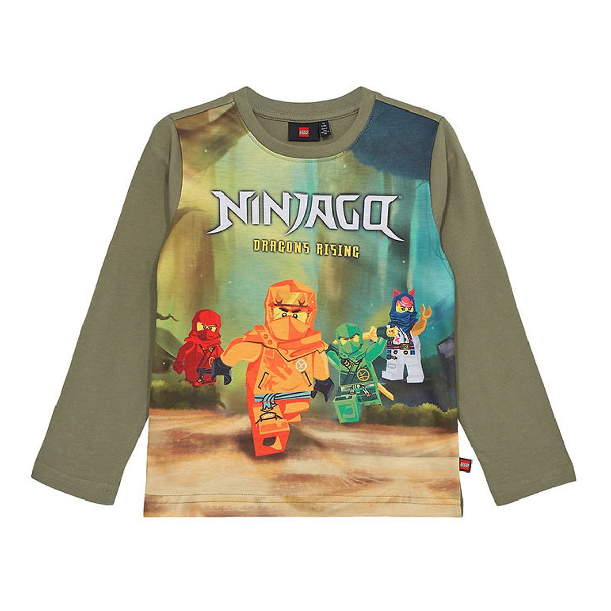 LEGO ® Ninjago Bluse - LWTano - Støvet Grøn m. Print