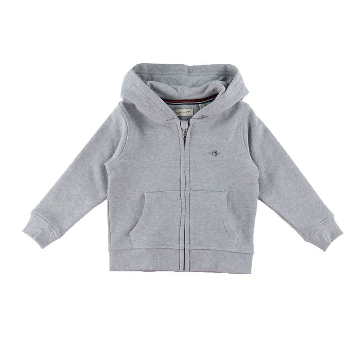 GANT Cardigan - Shield Zip - Light Grey Melange