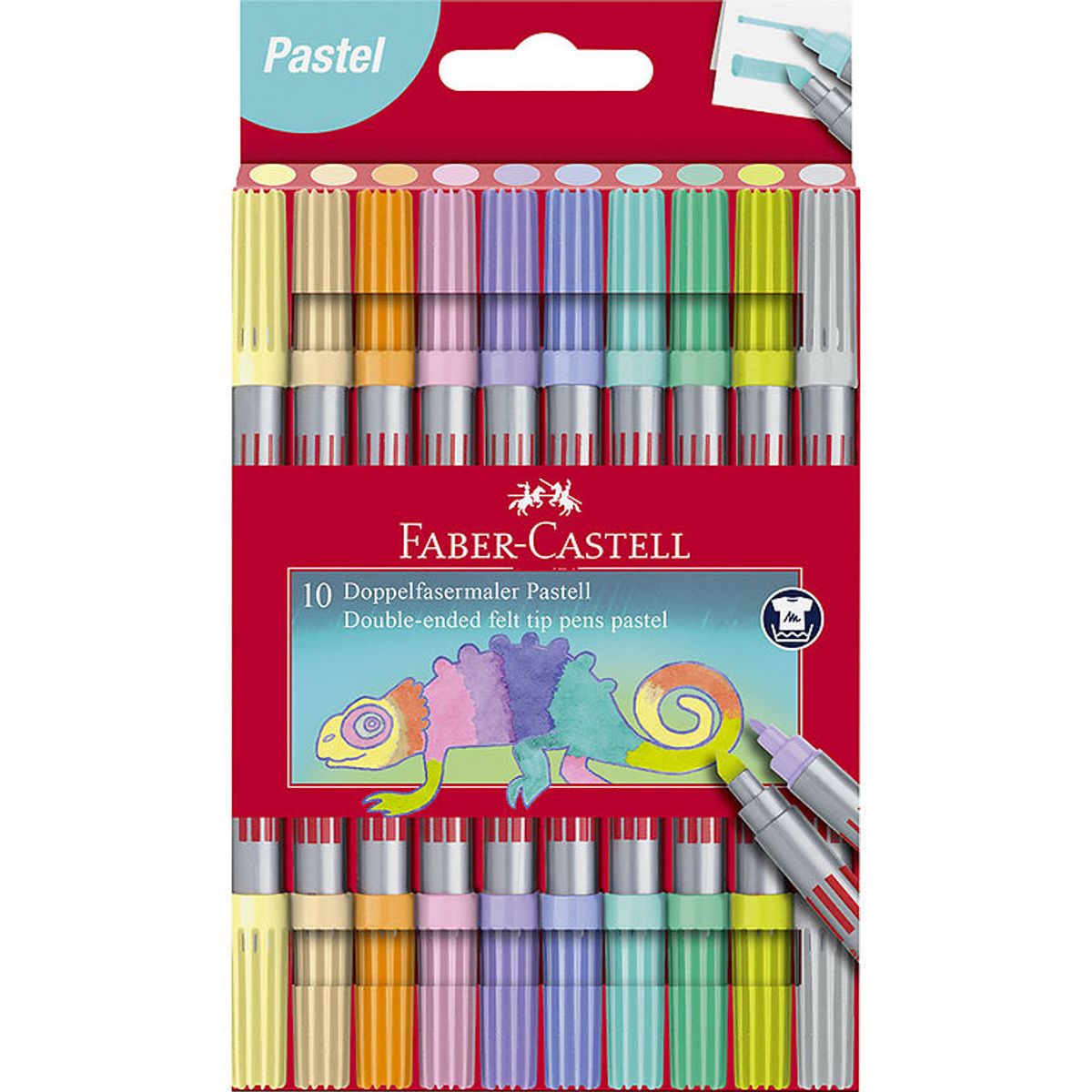 Faber-Castell Tuscher - Dobbelt Tyk/Tynd - 10 stk - Pastel