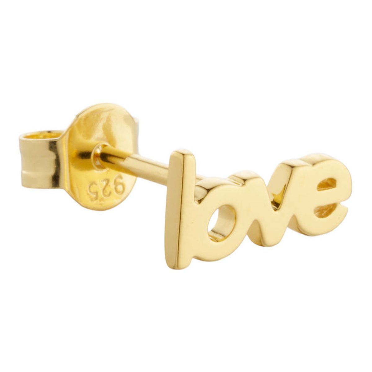 Design Letters Ørering - 1 stk. - LOVE - 18K Guldbelagt