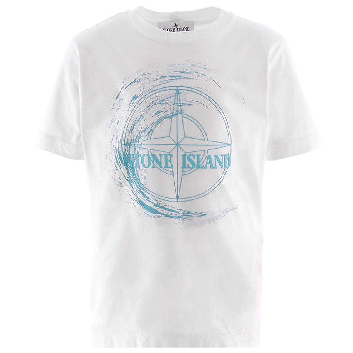 Stone Island T-shirt - Hvid m. Grøn