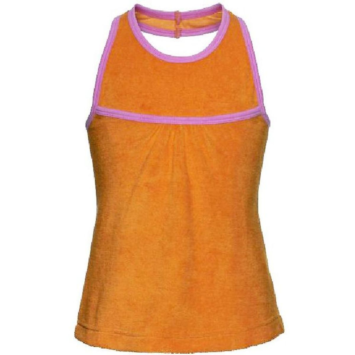 Mala Frotte Top - Orange m. Lyserød