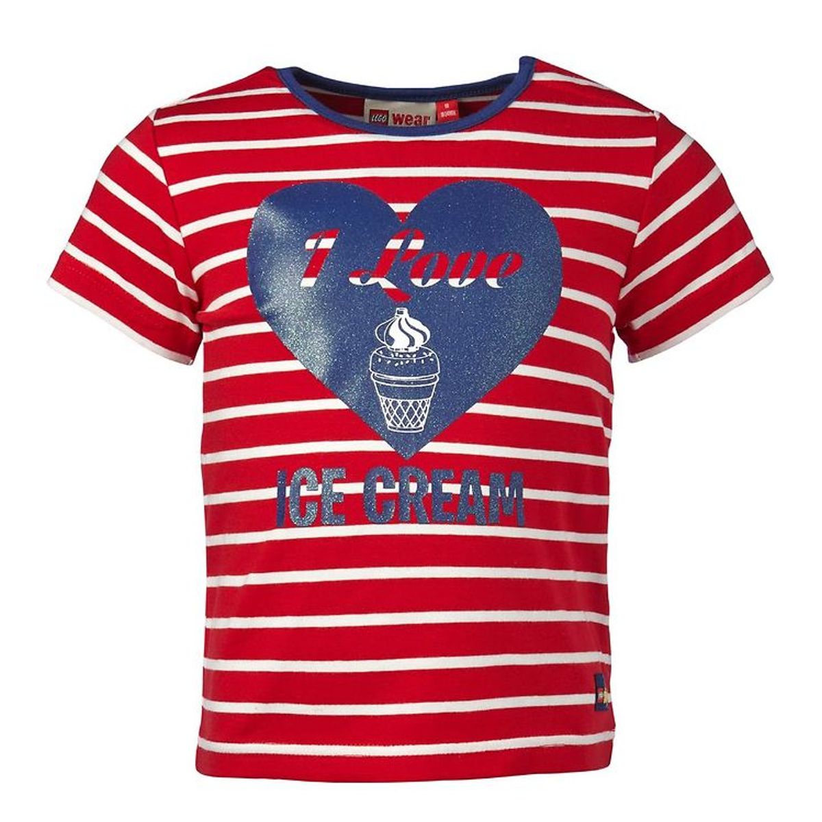 LEGO ® Duplo T-shirt - Rød/Hvidstribet m. Hjerte