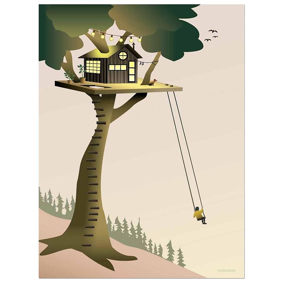 Vissevasse Plakat - 30x40 - Tree House