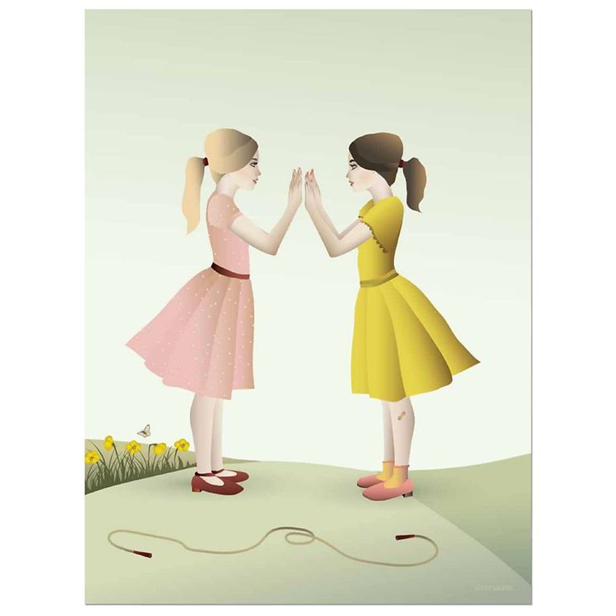 Vissevasse Plakat - 30x40 - Hand-Clapping Girls