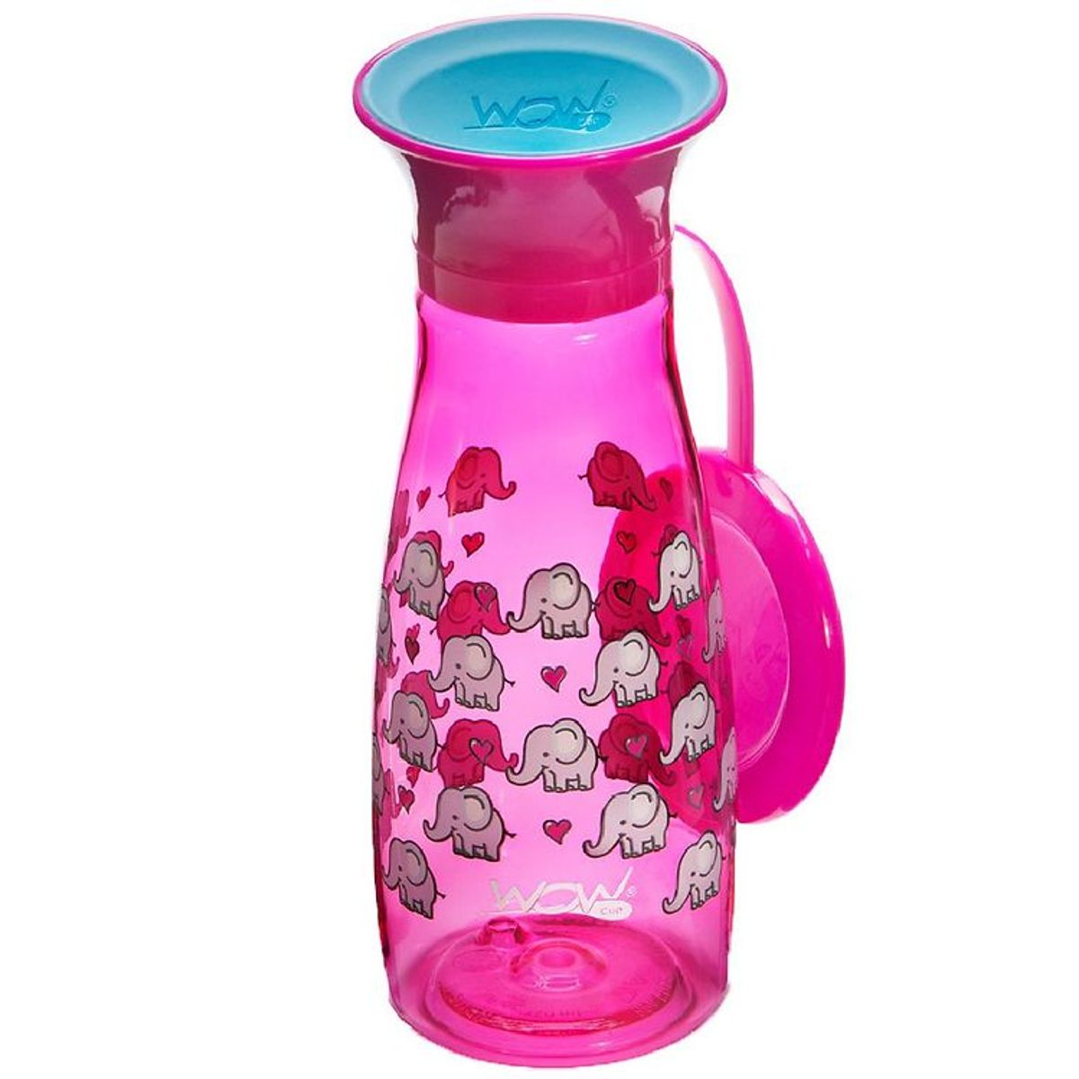 Wow Cup Drikkedunk - Mini - 350 ml - Pink m. Elefanter