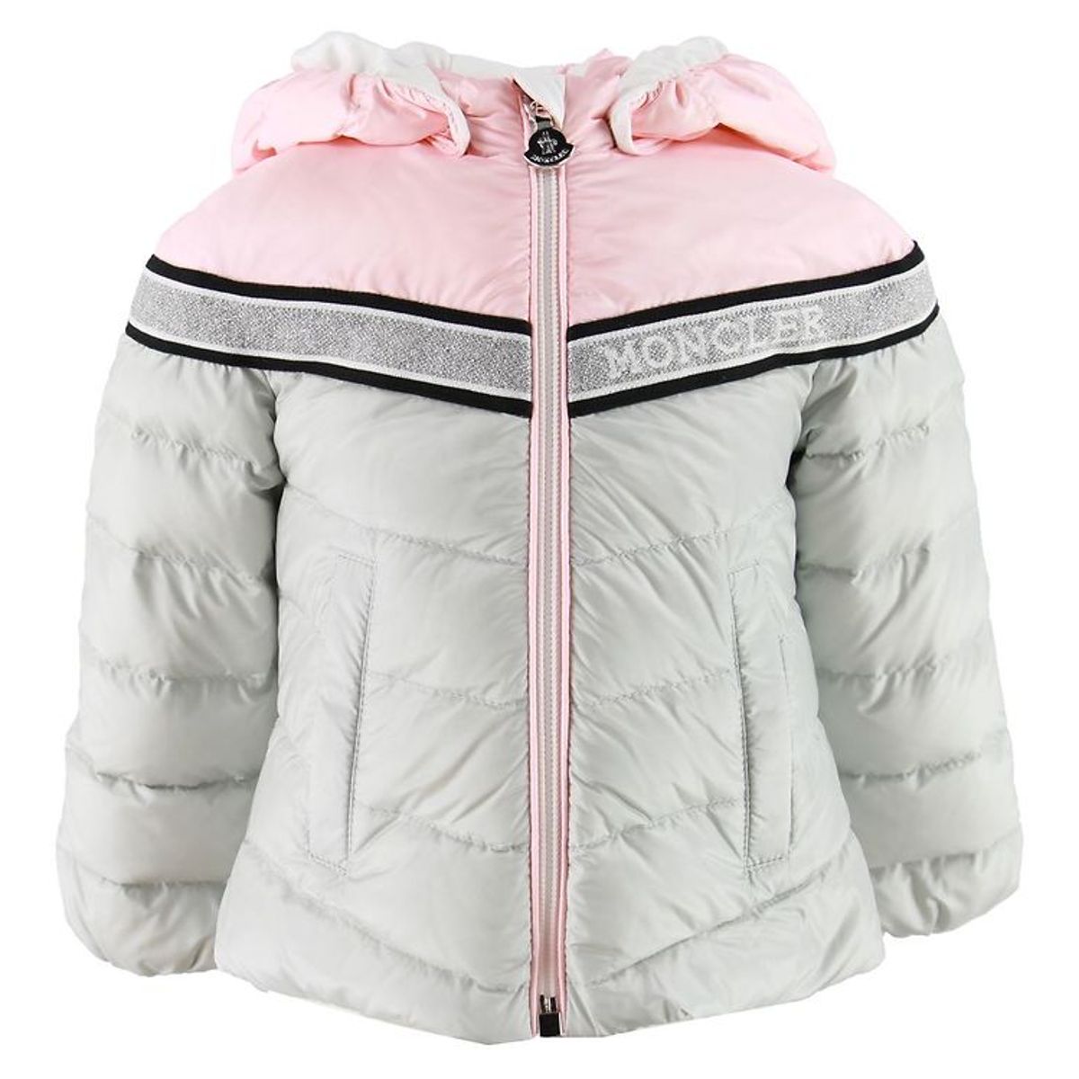 Moncler Dunjakke - Marik - Grå/Rosa